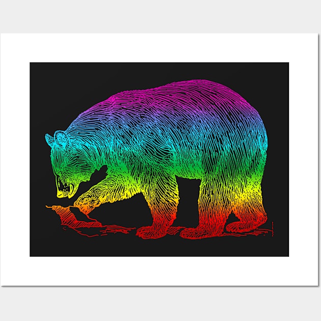 Gay Pride Bear Wall Art by helloshirts